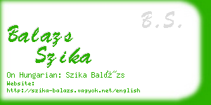 balazs szika business card